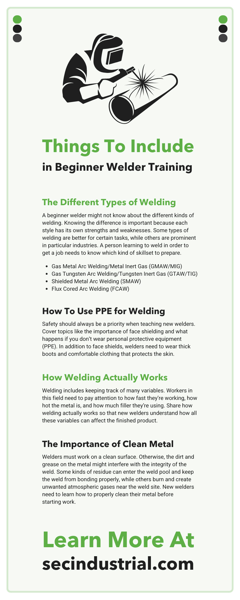 10 Things To Include in Beginner Welder Training 